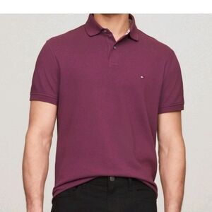 Tommy Hilfiger Men's Burgundy Polo Shirt